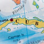 Cuba PANICS After Trump Severs Critical Pipeline Close-up of a map highlighting Cuba and its capital Havana