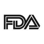 Logo of the FDA featuring stylized letters F, D, and A