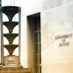 Radicals Storm Church — Trump DOJ Strikes Back Exterior view of the Department of Justice building with architectural features