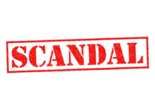 Swalwell SCANDAL Explodes Red stamp with the word scandal