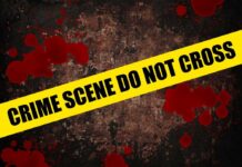 Body Snagged on Bridge Wire — Murder Charge Took 7 YEARS Yellow caution tape reading 'CRIME SCENE DO NOT CROSS' over a dark, blood-splattered background
