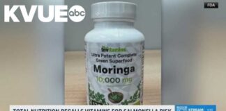 Total Nutrition recalls vitamins for salmonella risk